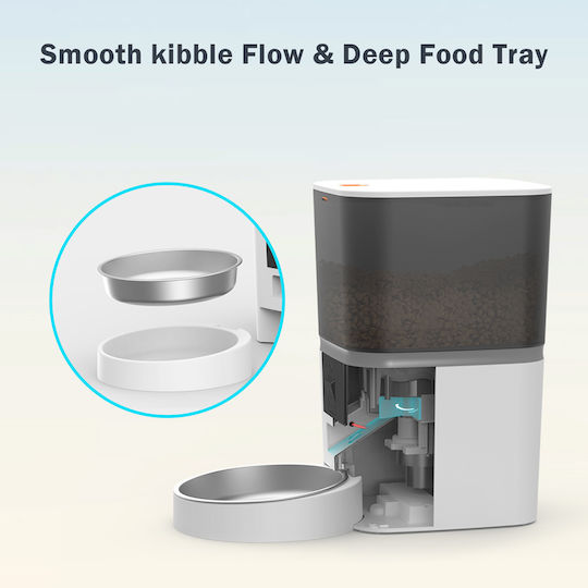 BRUNO Smart Ταΐστρα Κατοικίδιων BRN-0237 με κάμερα 2MP 6L WiFi Λευκή