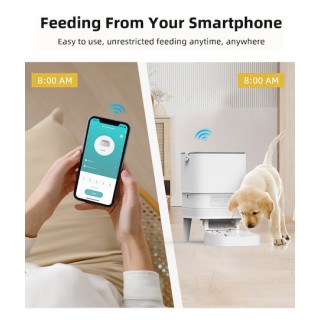 Bruno Αυτόματo Μπολ Σιλικόνης Φαγητού Κατοικιδίων BRN-0232 Βάση 4lt Λευκό