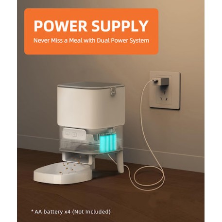 Bruno Αυτόματo Μπολ Σιλικόνης Φαγητού Κατοικιδίων BRN-0232 Βάση 4lt Λευκό