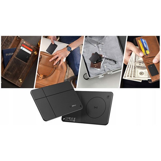 MiLi MiCard Duo Apple and Google Tracker Black