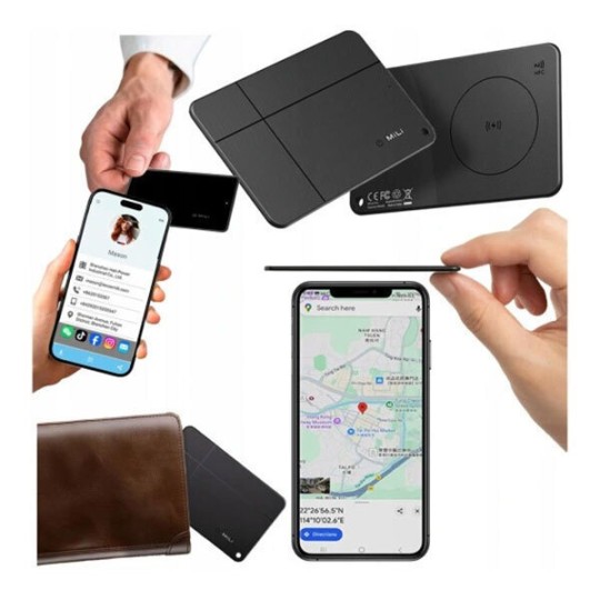 MiLi MiCard Duo Apple and Google Tracker Black