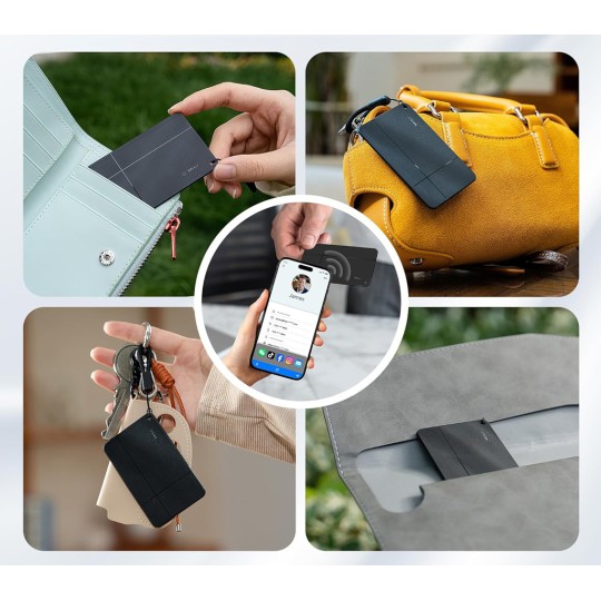 MiLi MiCard Duo Apple and Google Tracker Black