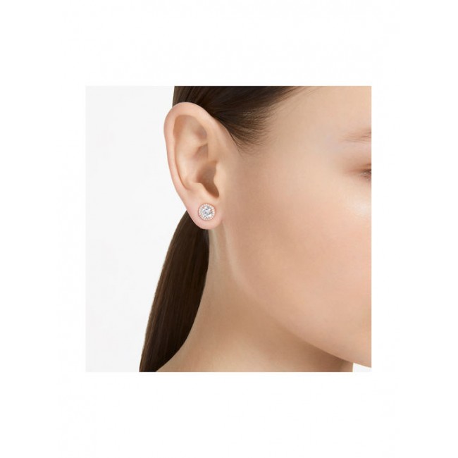Swarovski Constella Stud Earrings Round Cut Rose gold-tone plated 5636275