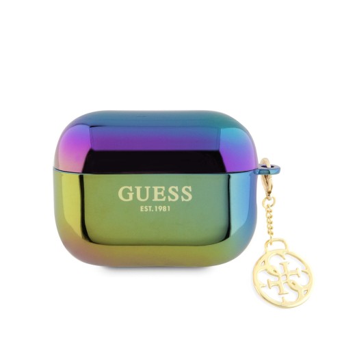 Guess "4G Logo Collection" Charm Apple Airpods Pro 2  (Iridescent Black)
