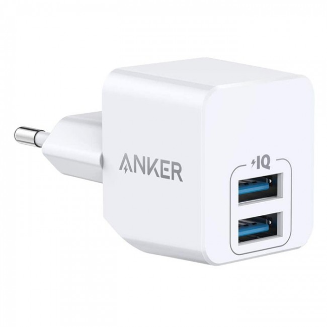 ANKER PowerPort-Mini Charger 24W 2-Port USB White A2620322