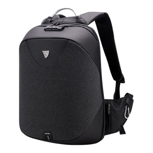 ARCTIC HUNTER B00208 Τσάντα Πλάτης με Θήκη Laptop 15.6", Λουκέτο TSA, 24L, Μαύρη