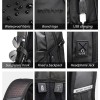 ARCTIC HUNTER B00387 Τσάντα Πλάτης με Θήκη Laptop 15.6", 26L, USB, Μπλε
