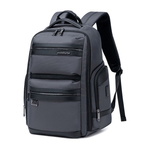 ARCTIC HUNTER B00682 Τσάντα Πλάτης με Θήκη Laptop 15.6", USB, Λουκέτο TSA, 23.5L, Γκρι