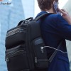 ARCTIC HUNTER B00682 Τσάντα Πλάτης με Θήκη Laptop 15.6", USB, Λουκέτο TSA, 23.5L, Μαύρη