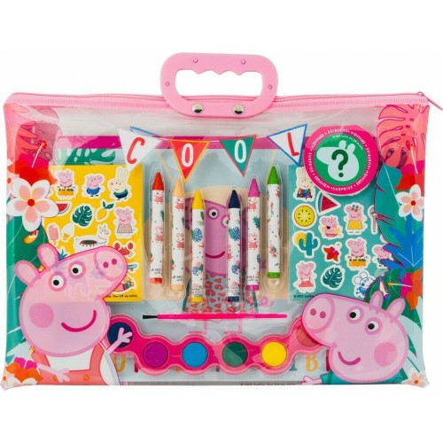 As Σετ Ζωγραφικης Διαφανη Τσαντα Peppa Pig (1023-68002)
