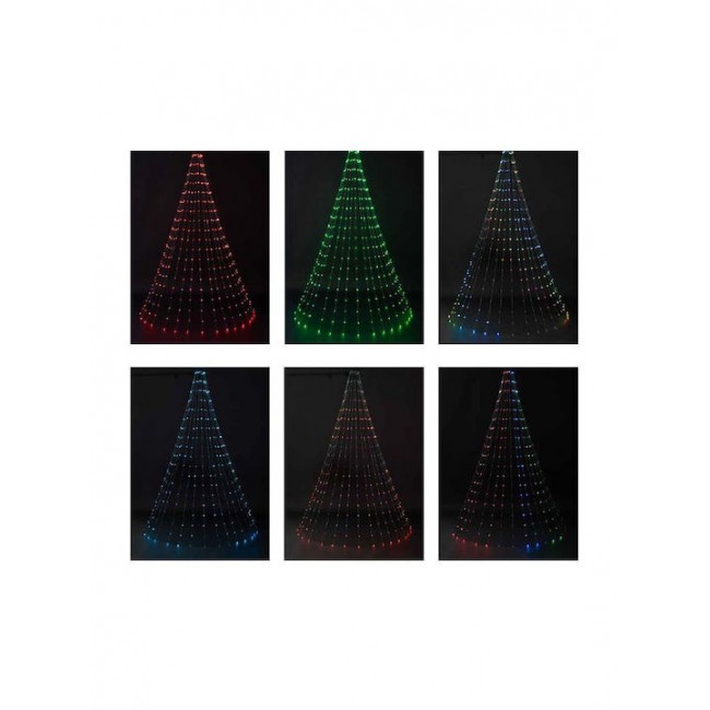 Eurolamp Χριστουγεννιάτικα Λαμπάκια LED Πολύχρωμο τύπου Χταπόδι με Πράσινο Καλώδιο και Προγράμματα 600-11772 