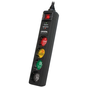 Crystal Audio CP4-1300-70 Πολύπριζο Ασφαλείας 4 Θέσεων 1.5m