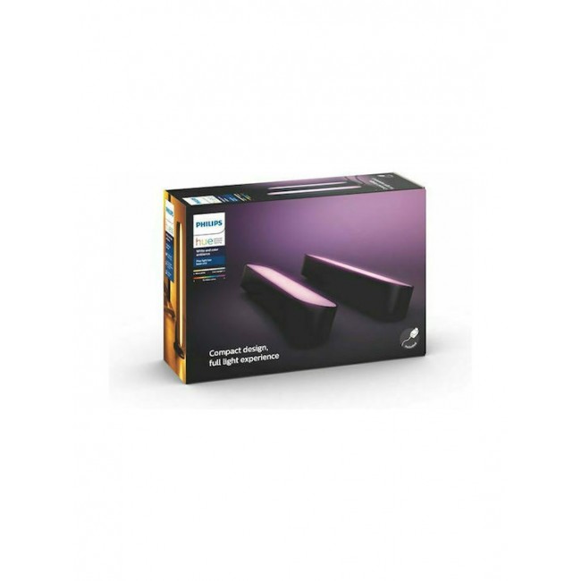Philips Hue - Play Light Bar 2-Pack Black - White & Color Ambiance