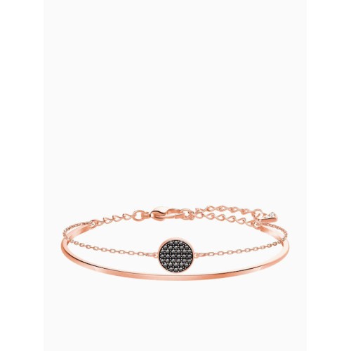 Swarovski Ginger Bangle Pave, Gray, Rose Gold-Tone Plated 5389046