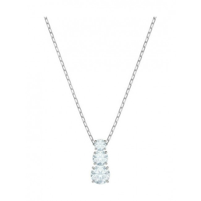 Swarovski Attract Trilogy Pendant 5414970, Λευκό, Επιροδιωμενο