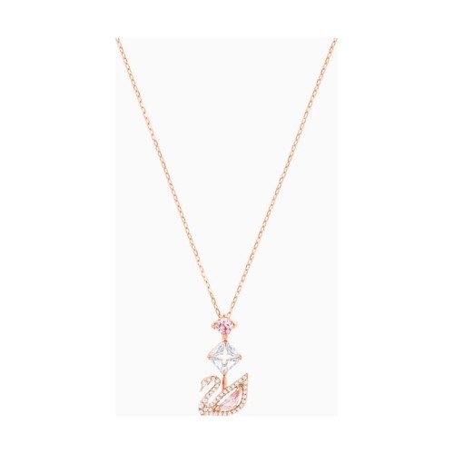 Swarovski Dazzling Swan Y Necklace, Multi-colored, Rose gold plating (5473024)