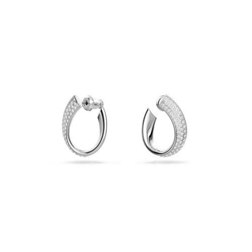 Swarovski Earrings Exist Small, White, Rodium Plated, 5637563, Λευκά Επιροδιωμενα