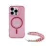 Guess Magsafe “Glitter with Pearl Strap” Hard Case iPhone 16 Pro Pink (GUHMP16LHGCRELSF)