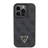 Guess 4G Metal Logo Strass Collection Phone Case with Removable Strap for iPhone 15 Pro Black - GUHCP15LP4TDSCPK
