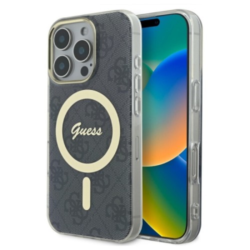 Guess “4G Logο” Hard Case  iPhone 16 Pro (GUHMP16LH4STK) Μαύρο
