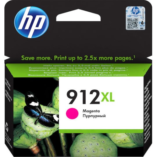 HP 912XL Γνήσιο Μελάνι Εκτυπωτή InkJet Ματζέντα (3YL82AE)