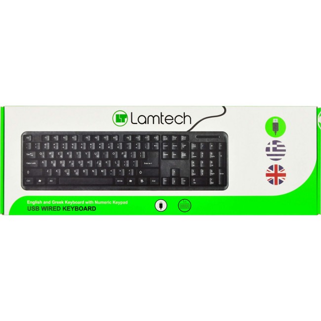 LAMTECH CLASSIC KEYBOARD USB GR (LAM622178) Black