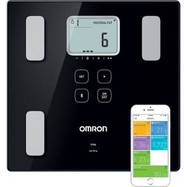 Omron Viva Ζυγαριά - Λιπομετρητής (HBF-222T-EBK) Black