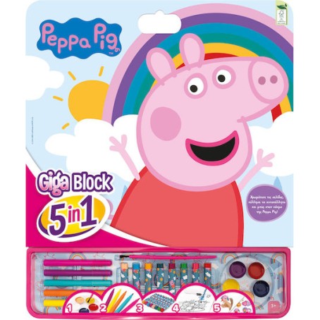 AS Giga Block Σετ Ζωγραφικής Peppa Pig 5 Σε 1 (1023-62751)