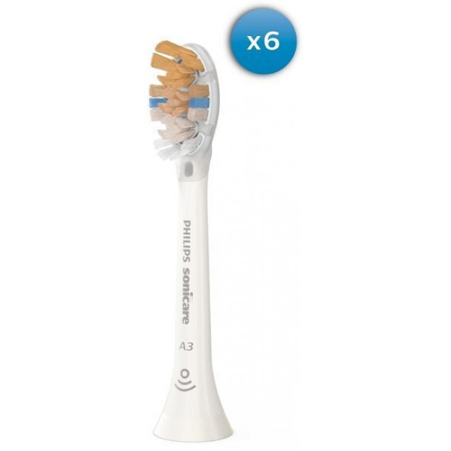 Philips Sonicare A3 Premium Replacement Electric Toothbrush Head – Pack of 6 (HX9096/10)