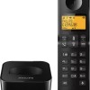 PHILIPS D2601B-34 Ασύρματο Τηλέφωνο με Ελληνικό Μενού Μαύρο