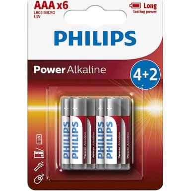 PHILIPS Ultra AAA LR031.5V LR03E6BP/10 Αλκαλικές Μπαταρίες 6τμχ