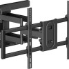 Powertech PT-1280 Βάση Τηλεόρασης Τοίχου με Βραχίονα έως 100" και 60kg Ασημί