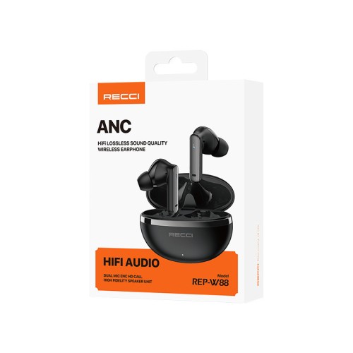 RECCI REP-W88 - TWS-ANC Ασύρματα Ακουστικά Bluetooth Μαύρα RECCI REP-W88 - TWS-ANC Ασύρματα Ακουστικά Bluetooth Μαύρα