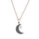 Swarovski Symbolic pendant Moon and star, Multicolored, Rose gold-tone plated 5489534