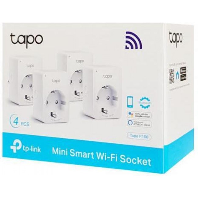 TP LINK Tapo P100(4 pack) Mini Smart WIFI Socket