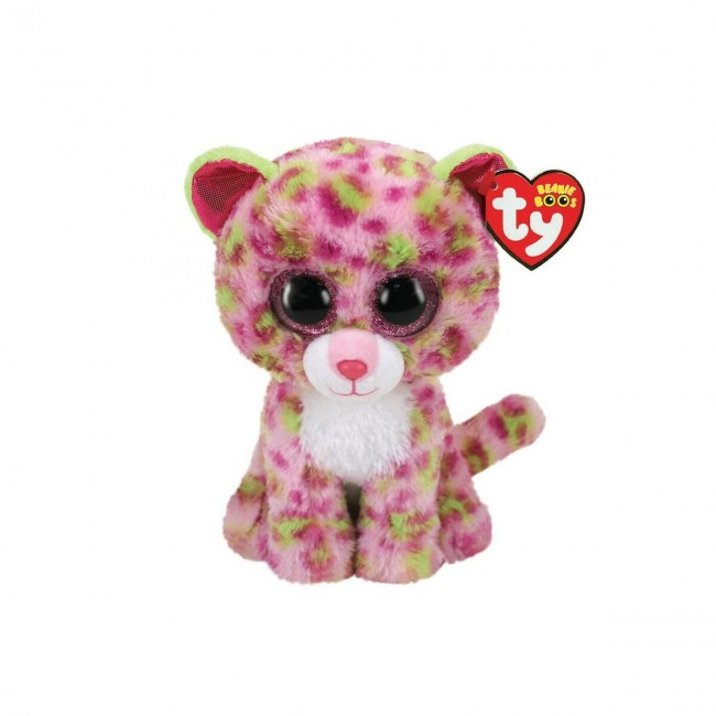 TY Beanie Boos Lainey Χνουδωτό Λεοπάρδαλη Ροζ 15εκ (1607-36312)