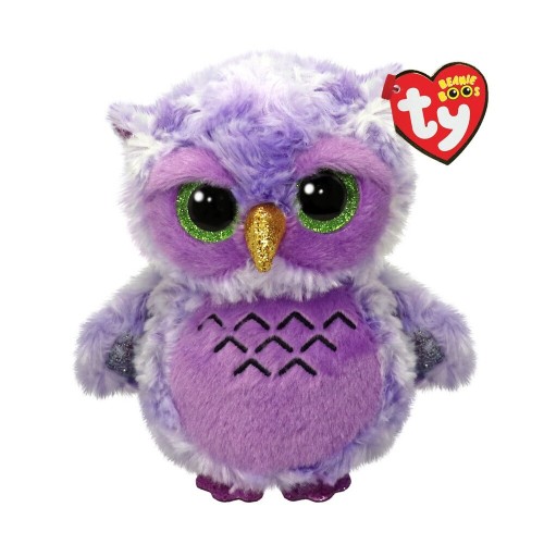 TY Beanie Boos Owlivia Χνουδωτό Κουκουβάγια Μωβ 15εκ (1607-37364)
