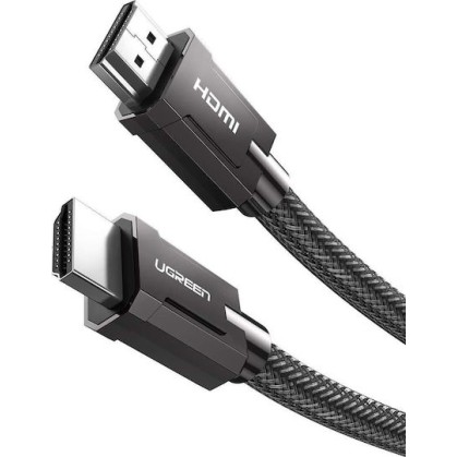 Ugreen HDMI 2.1 Braided Cable HDMI male - HDMI male 2m Μαύρο 70321