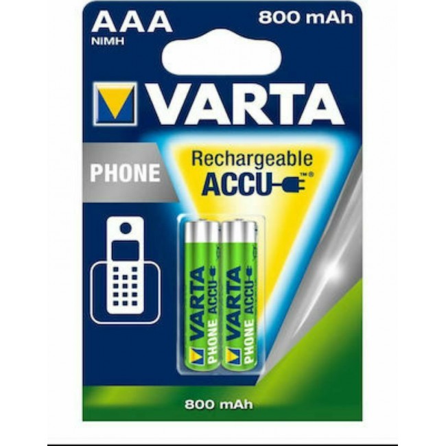 Varta Recharge Accu Power Επαναφορτιζόμενες Μπαταρίες AAA Ni-MH 800mAh 1.2V 2τμχ