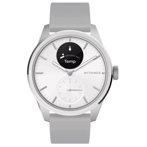 Withings ScanWatch 2 Stainless Steel 42mm Αδιάβροχο με Παλμογράφο (Λευκό)