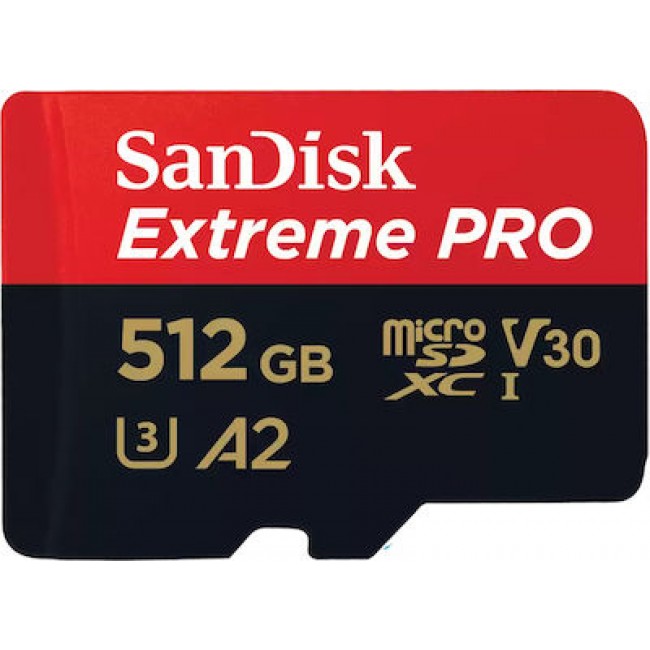 SanDisk 512GB Extreme Pro microSDXC Card Class 10 UHS-I U3 V30 A2 (SDSQXCD-512G-GN6MA)