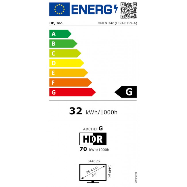 HP OMEN 34c Ultrawide VA HDR Curved Gaming Monitor 34" QHD
