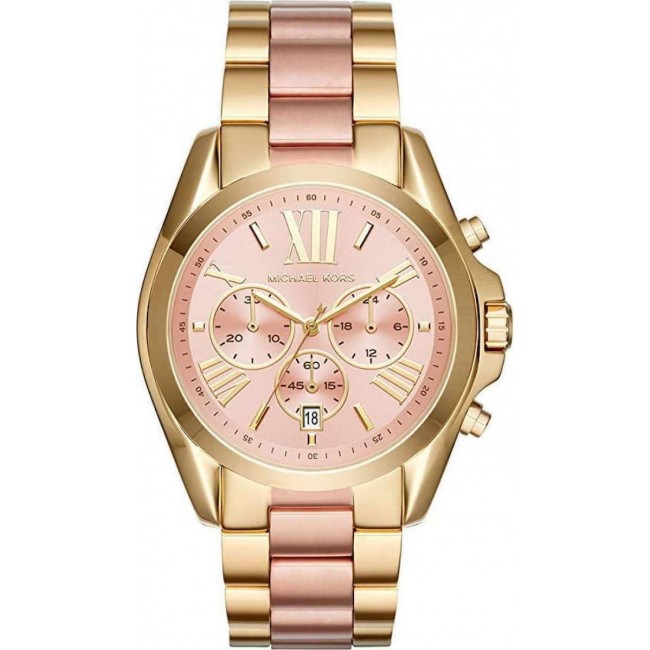 Michael Kors Bradshaw Ρολόι με Ροζ Χρυσό Μεταλλικό Μπρασελέ (MK6359)