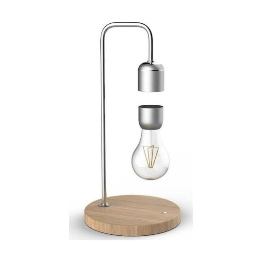 Allocacoc Levitating Table Lamp Επιτραπέζιο Φωτιστικό με Αιωρούμενη Λάμπα - Silver
