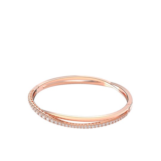 Swarovski Γυναικείο Βραχιόλι Χειροπέδα Twist από Ορείχαλκο Επιχρυσωμένο (5620552)