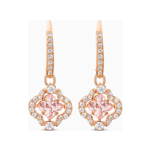 Swarovski Γυναικεία Σκουλαρίκια Κρεμαστά Με Πέτρες Sparkling Dance Clover από Ορείχαλκο Επιχρυσωμένα 5516477