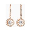 Swarovski Γυναικεία Σκουλαρίκια Κρεμαστά Με Πέτρες Sparkling Dance Stone Επιχρυσωμένα (5504753)