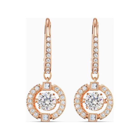 Swarovski Γυναικεία Σκουλαρίκια Κρεμαστά Με Πέτρες Sparkling Dance Stone Επιχρυσωμένα (5504753)