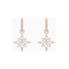 Swarovski Γυναικεία Σκουλαρίκια Κρεμαστά Με Πέτρες Symbolic Star Hoop Επιχρυσωμένα 5494337