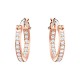 Swarovski Symbolic hoop earrings Evil eye, Blue, Rose gold-tone plated 5425857